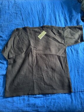 Maharishi Short Sleeve Waffle Knit Tee in Black